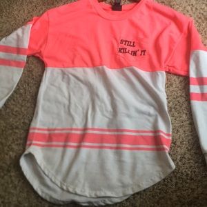 Long sleeve color block shirt